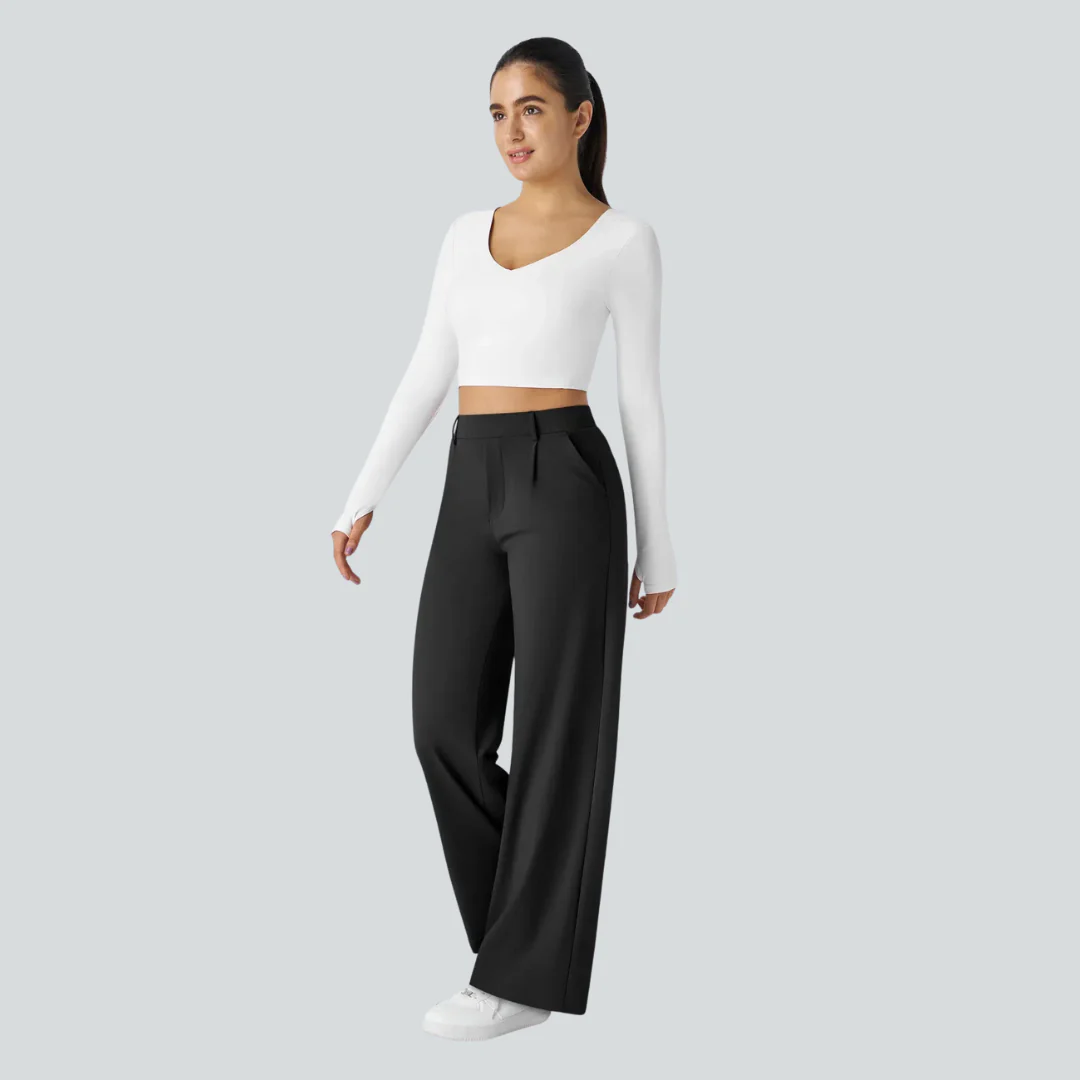 Pantalon fluide taille haute femme - Image 17