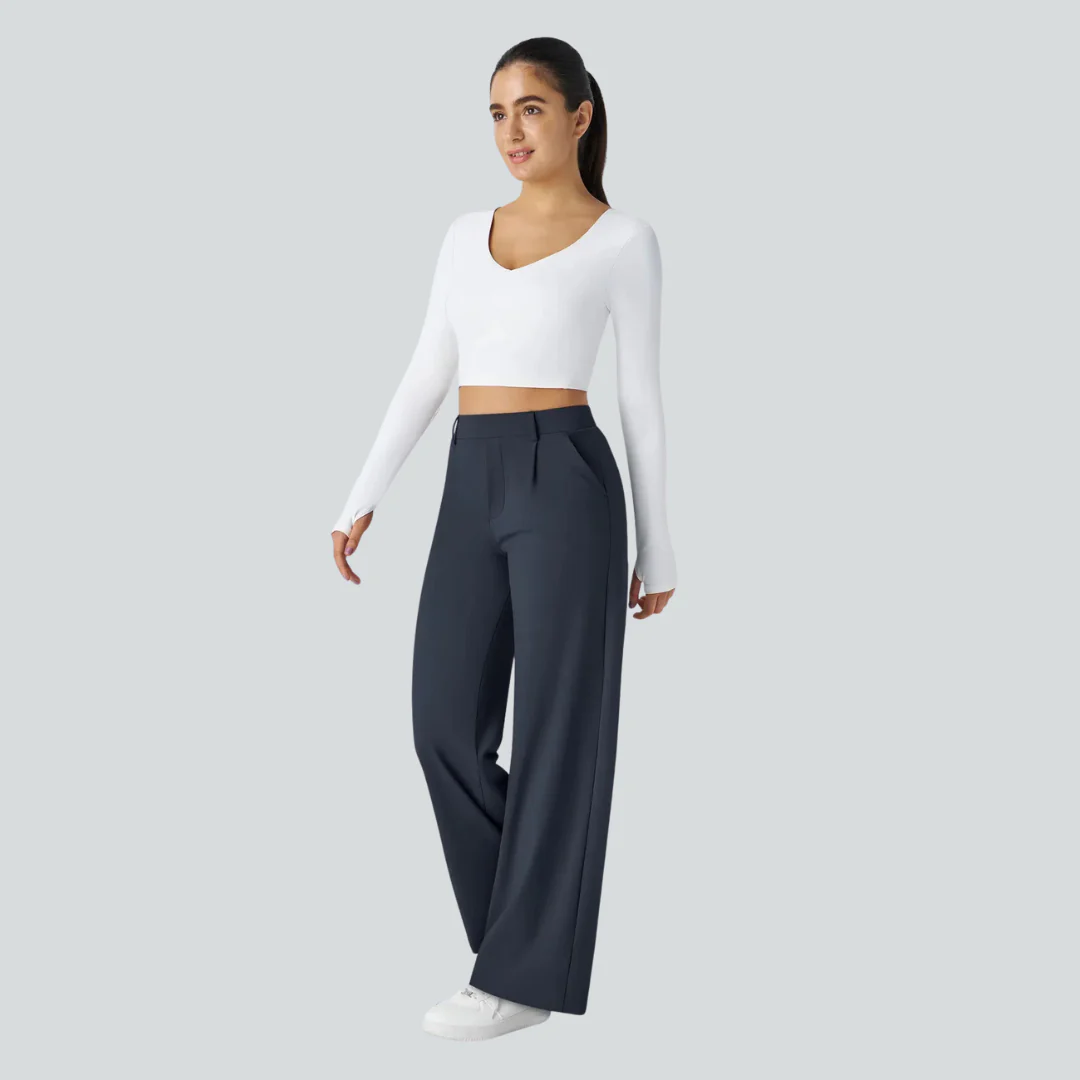 Pantalon fluide taille haute femme - Image 20