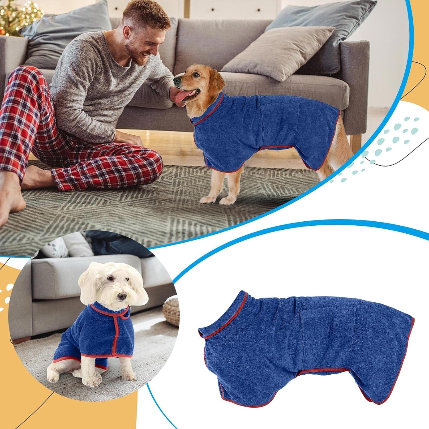 Peignoir absorbant pour chien - Image 3
