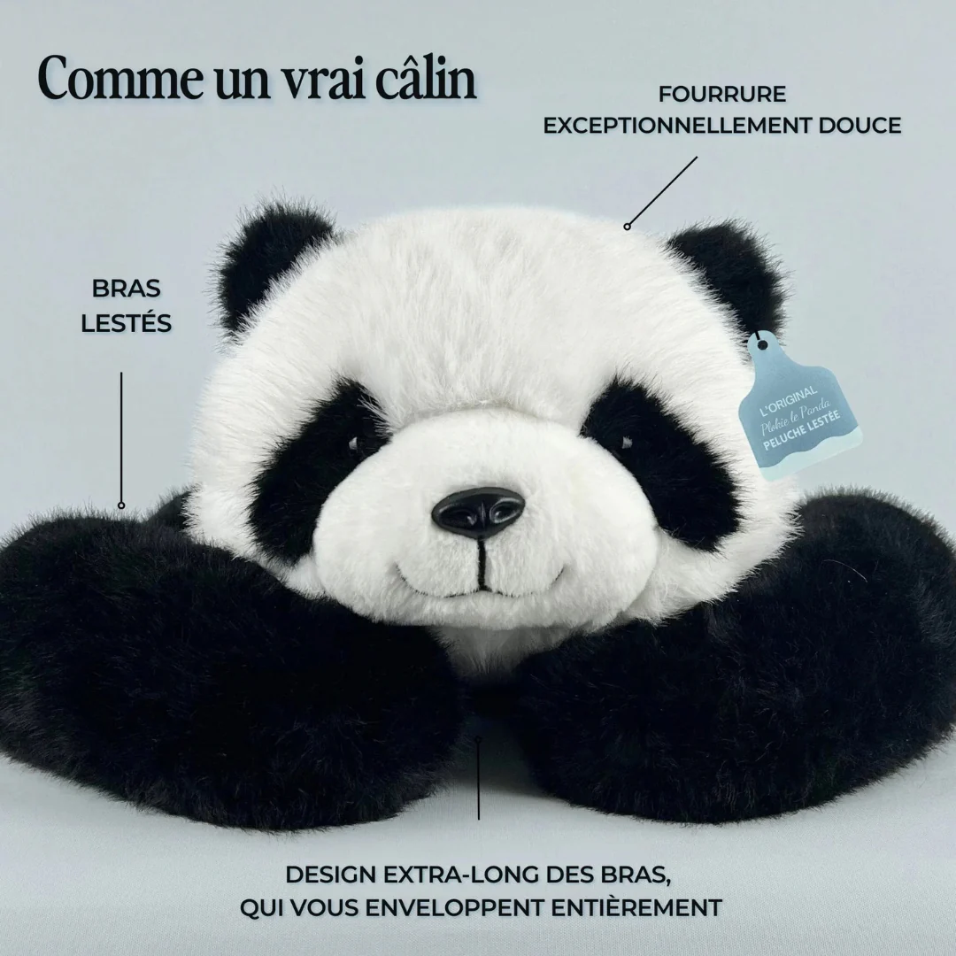 Peluche Panda Relaxante avec Bras Lestés - Image 6