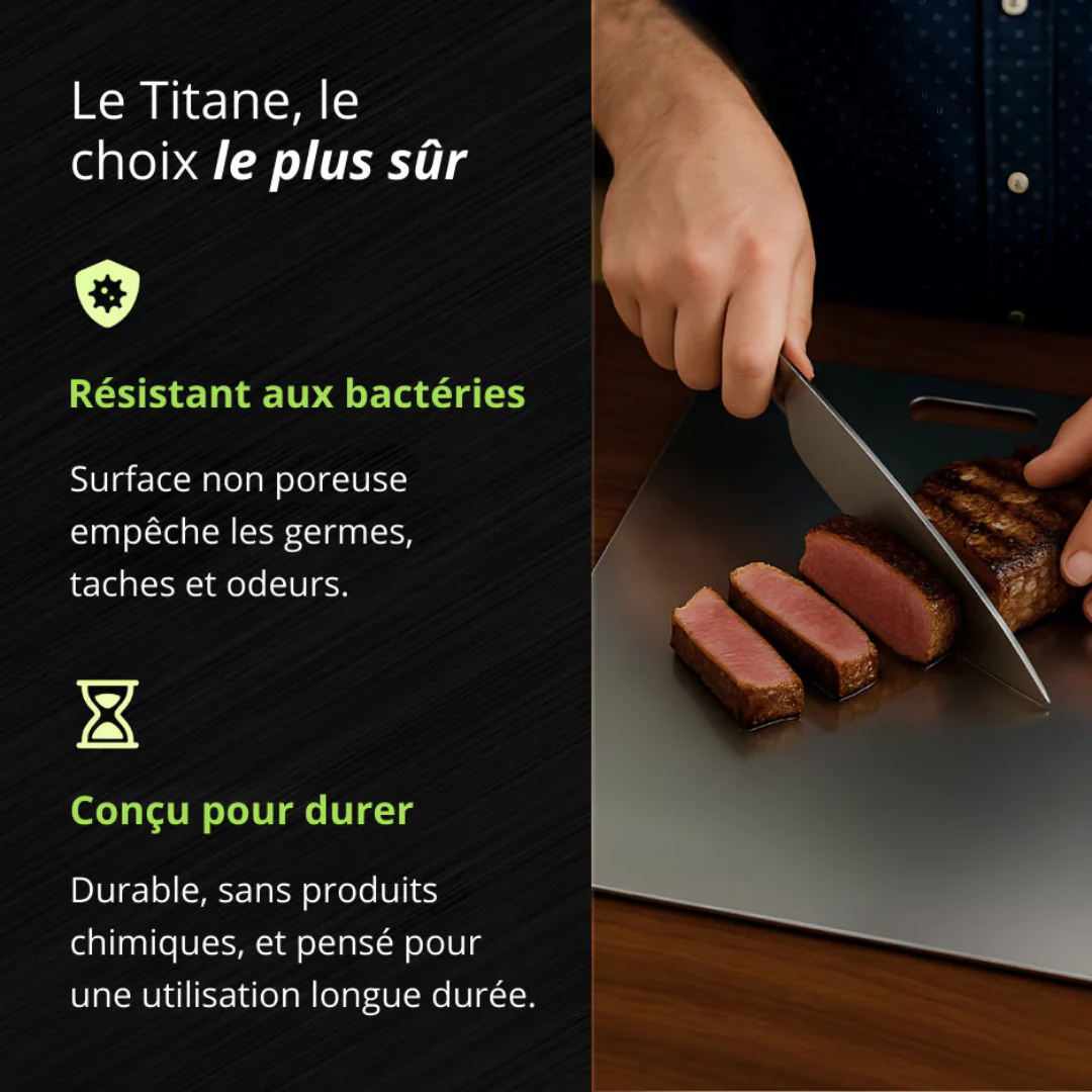 Planche à découper métal hygiénique et durable - Image 2