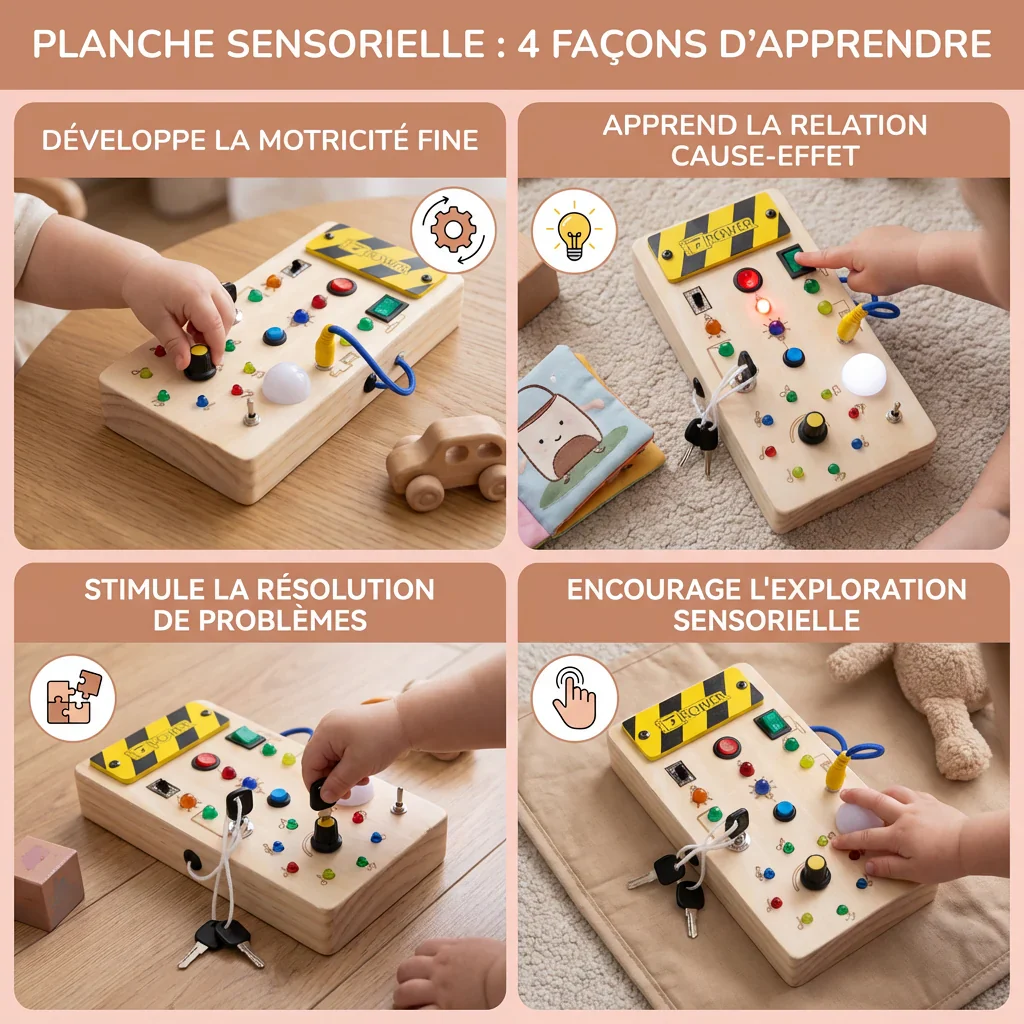 Planche Montessori sensorielle en bois - Image 5