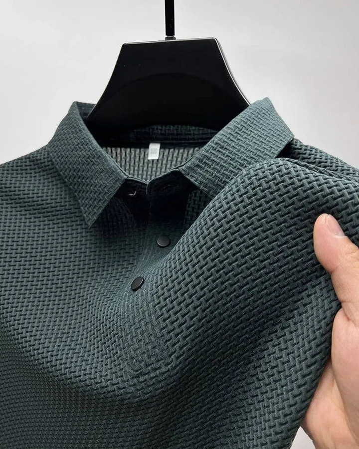 Polo texturé chic pour homme - Image 3