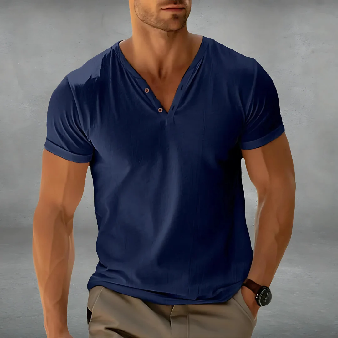 Polo-shirt homme à col boutonné été - Image 5