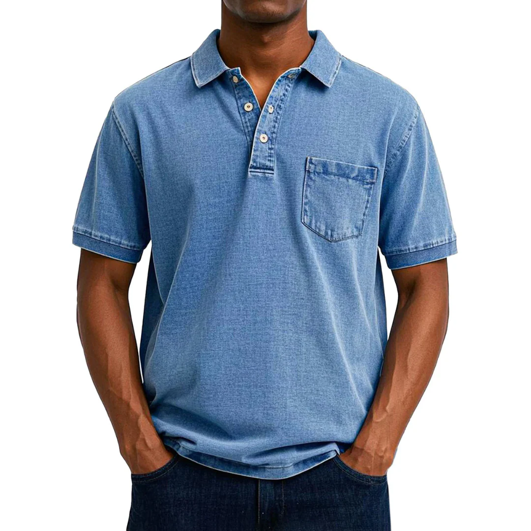 Chemise Polo Vintage Décontractée pour Homme - Image 10