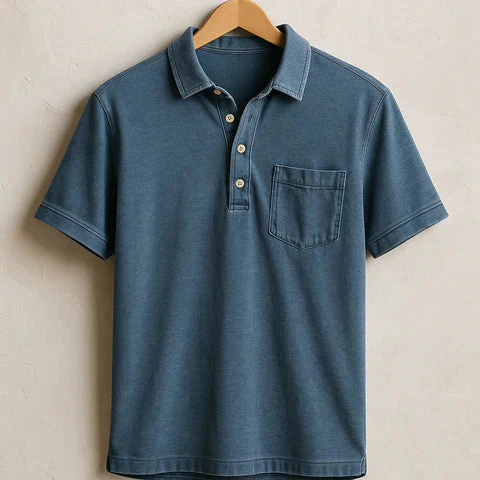 Chemise Polo Vintage Décontractée pour Homme - Image 12