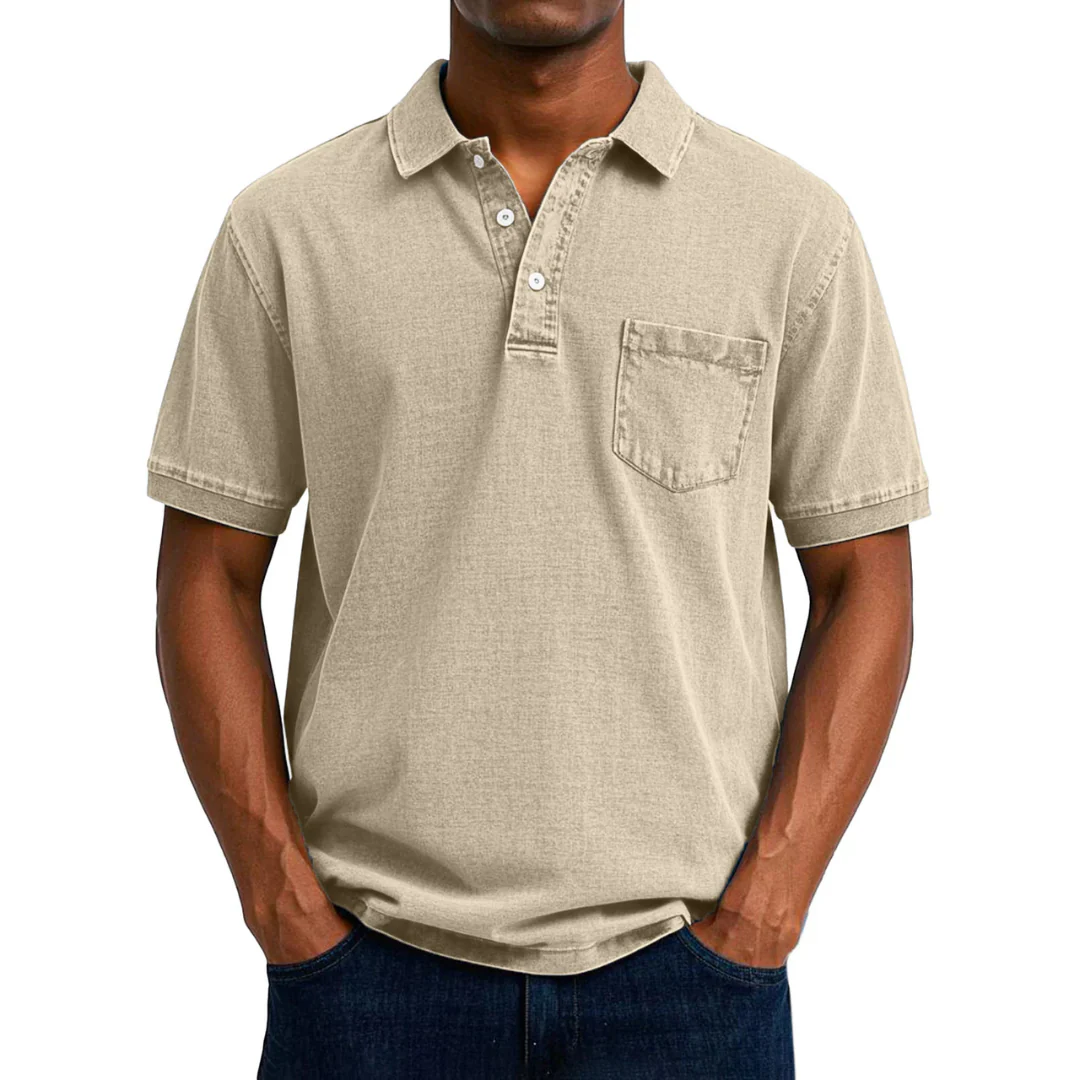 Chemise Polo Vintage Décontractée pour Homme - Image 6