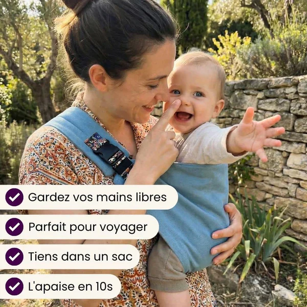 Porte-bébé bandoulière ergonomique léger et confortable - Image 2