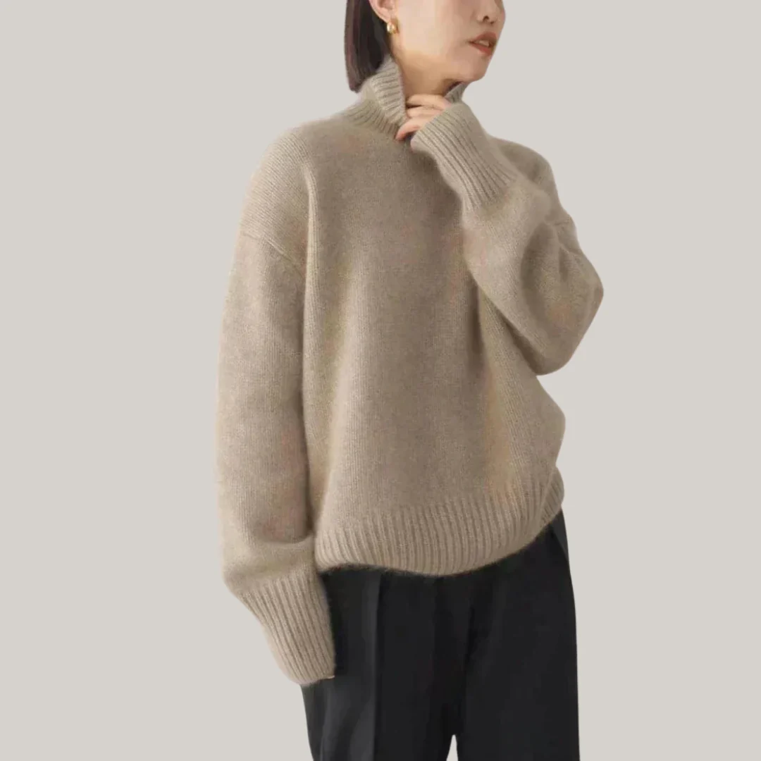Pull avec col haut en cachemire doux - Image 5