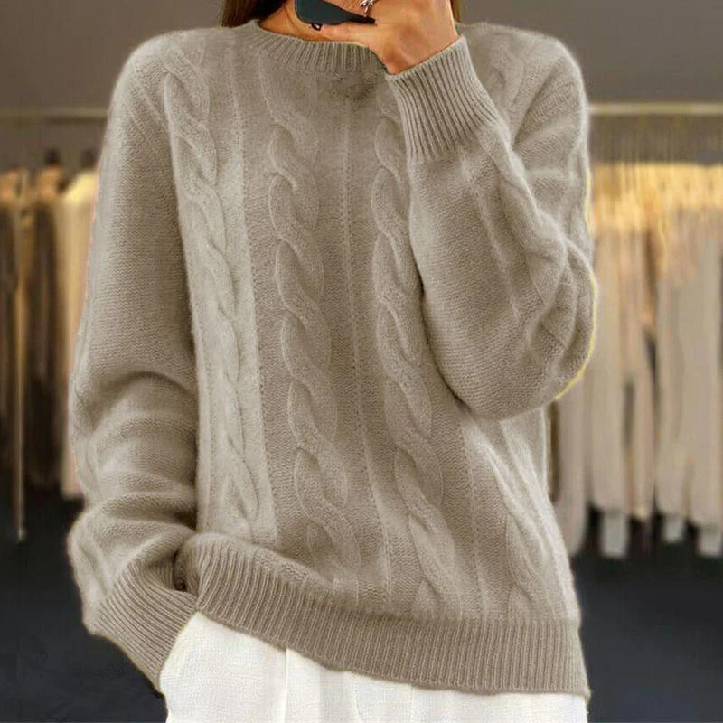 Pull doux torsadé femme - Image 2