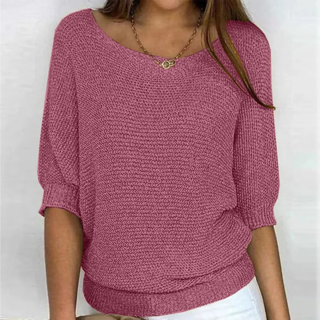 Pull léger doux à manches bouffantes