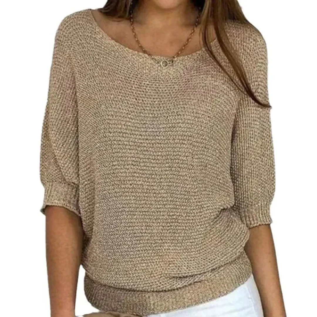 Pull léger doux à manches bouffantes - Image 2