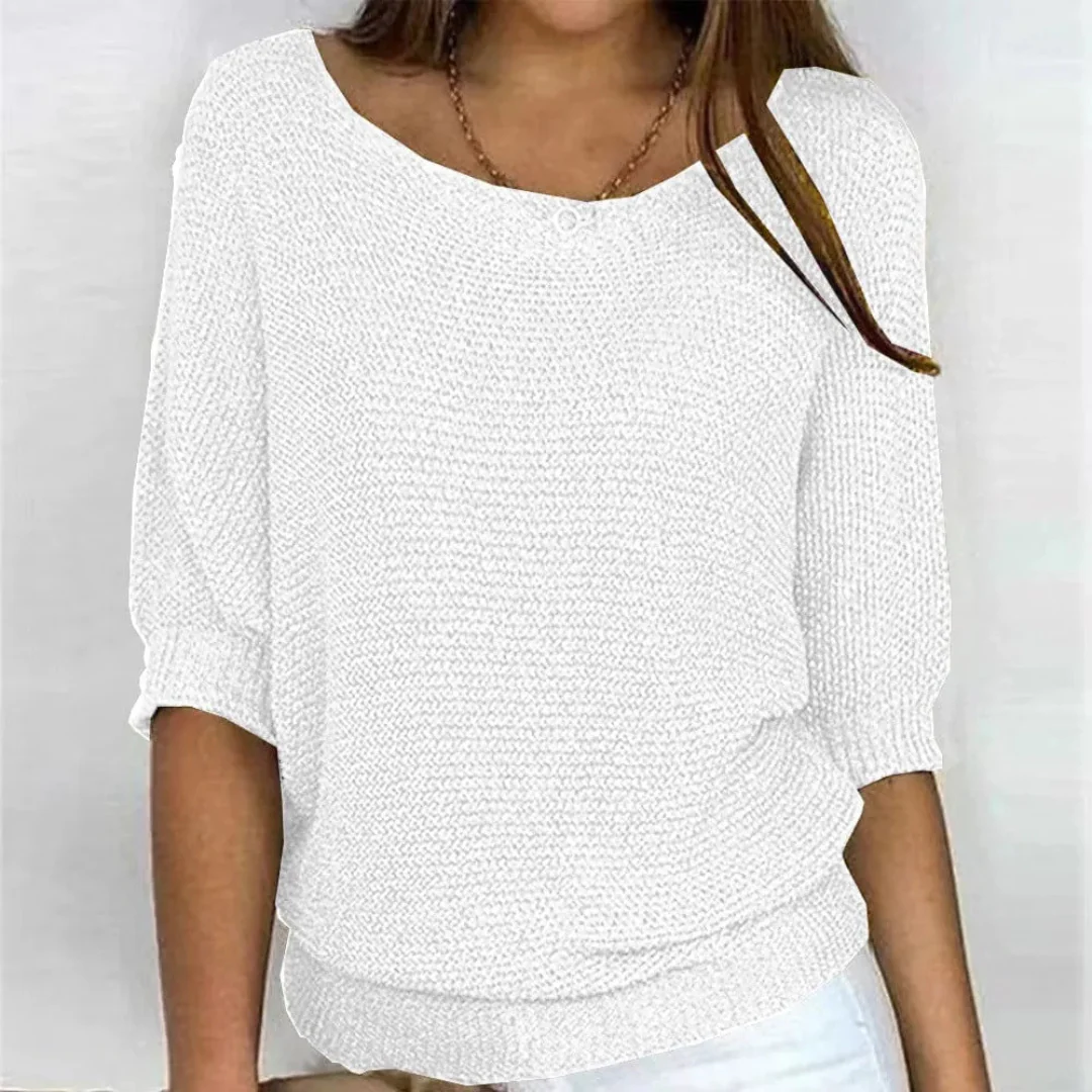 Pull léger doux à manches bouffantes - Image 4