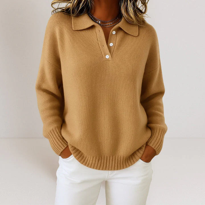 Pull en maille douce à col boutonné - Image 5