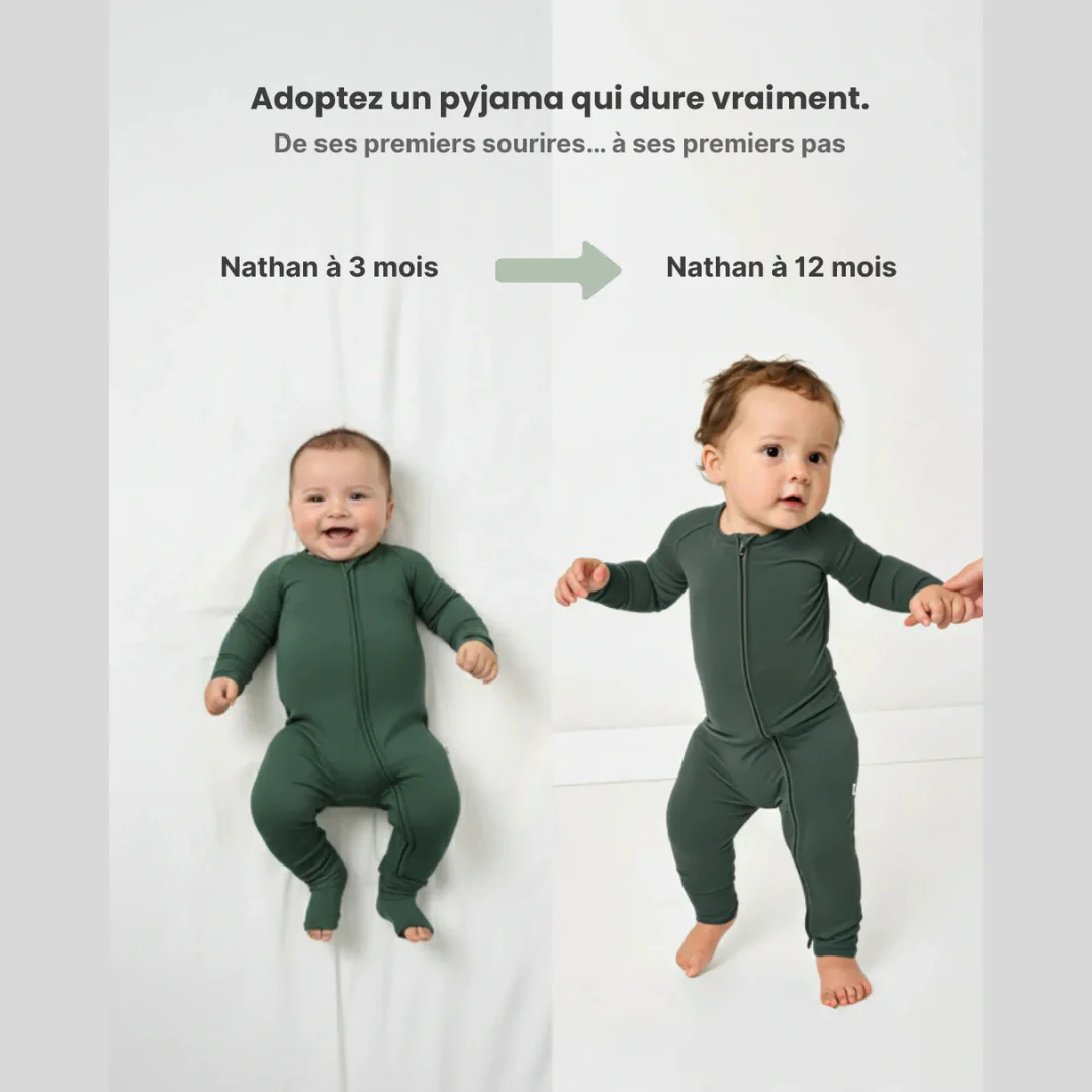 Pyjama bébé en bambou évolutif doux et confortable - Image 13