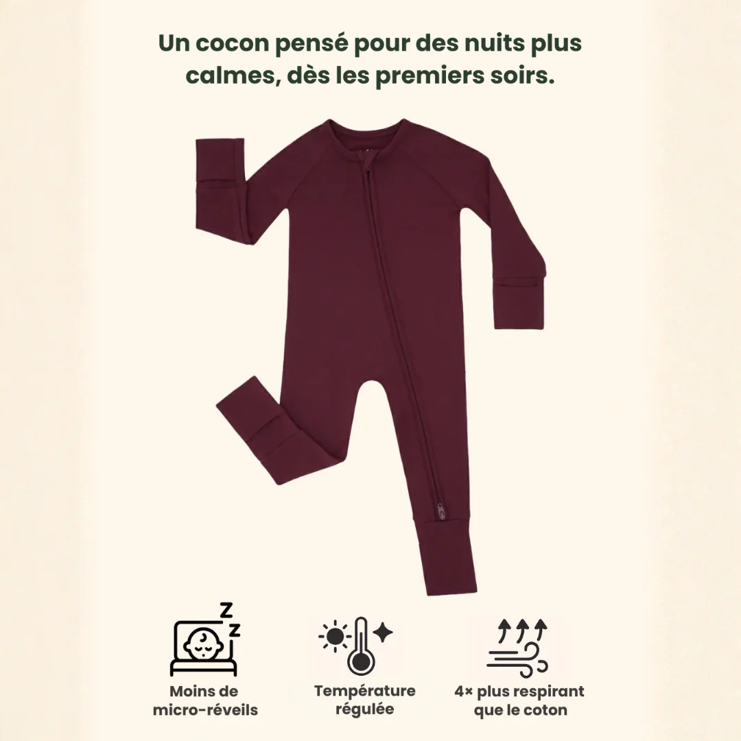 Pyjama bébé en bambou évolutif doux et confortable - Image 2