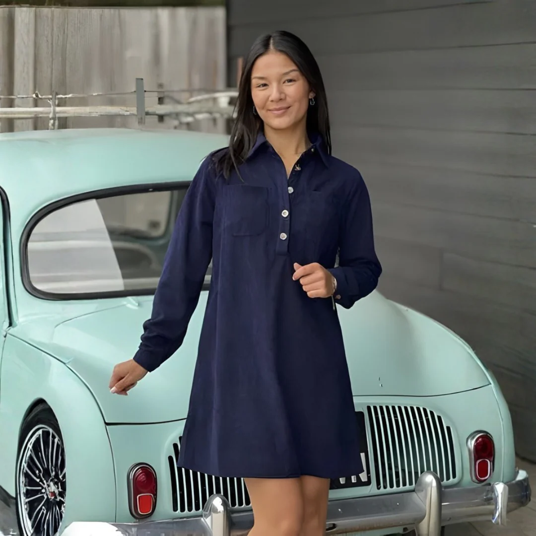 Robe Élégante Col Zippé - Image 3