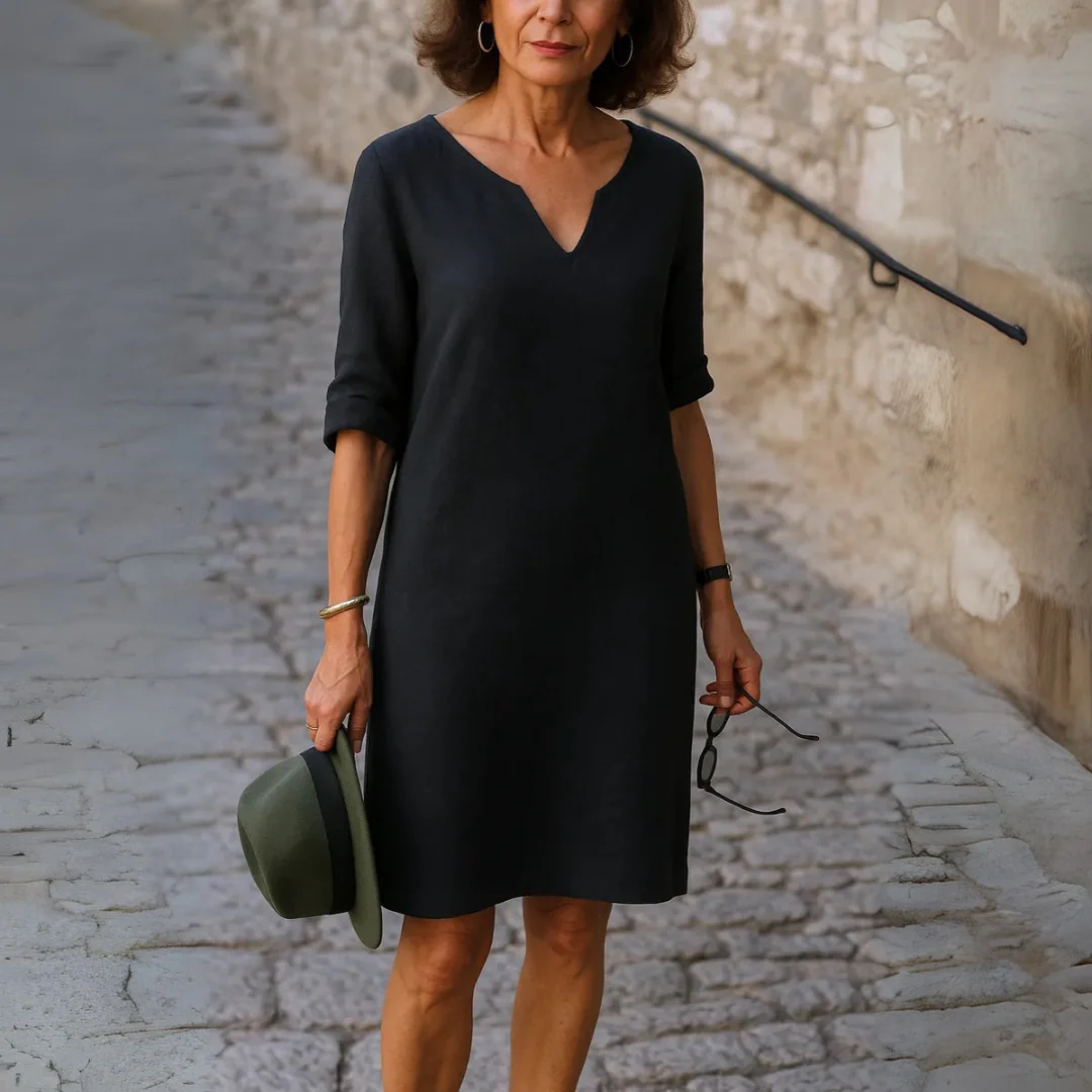 Robe Décontractée Col V Femme - Image 6