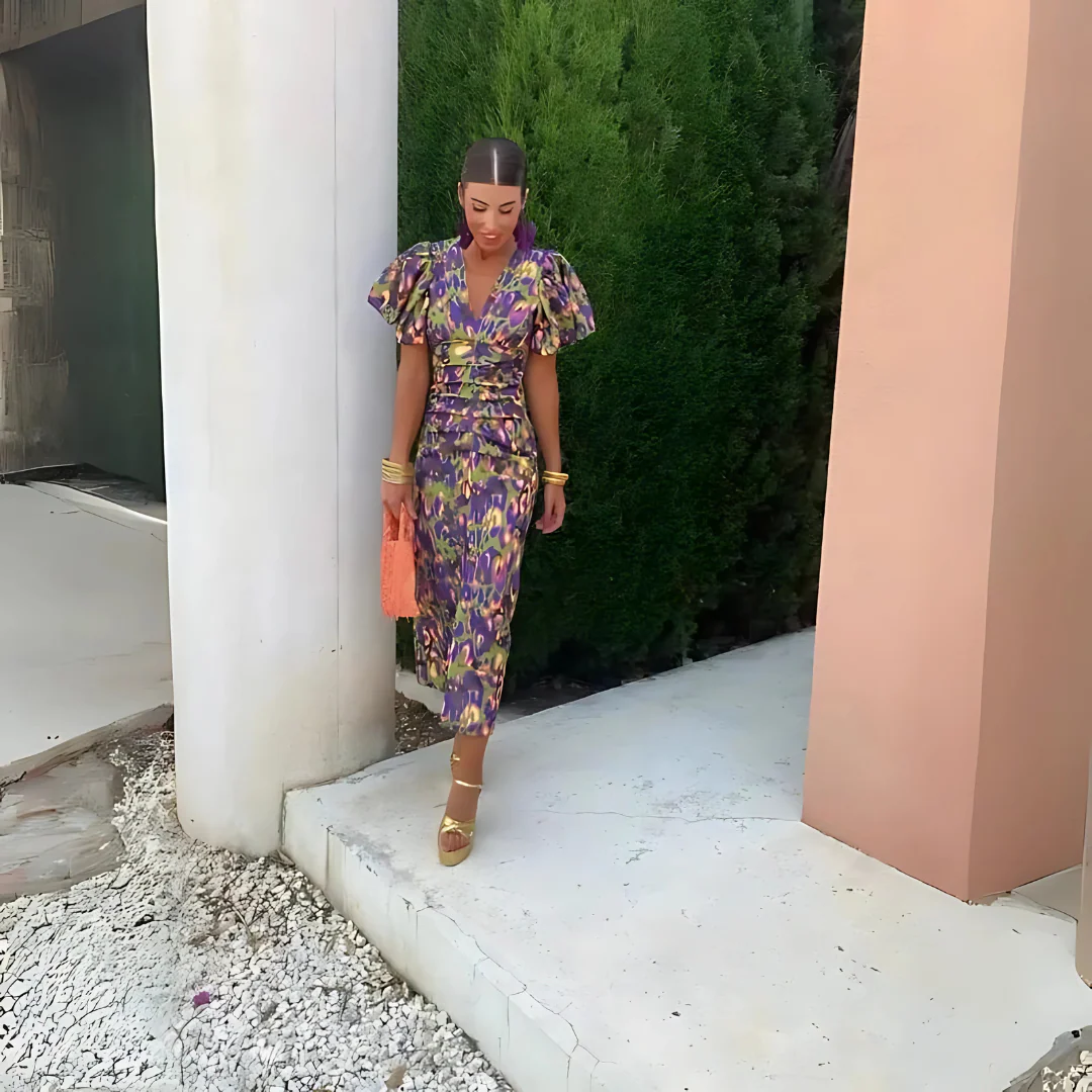 Robe d'été fluide et colorée femme - Image 2