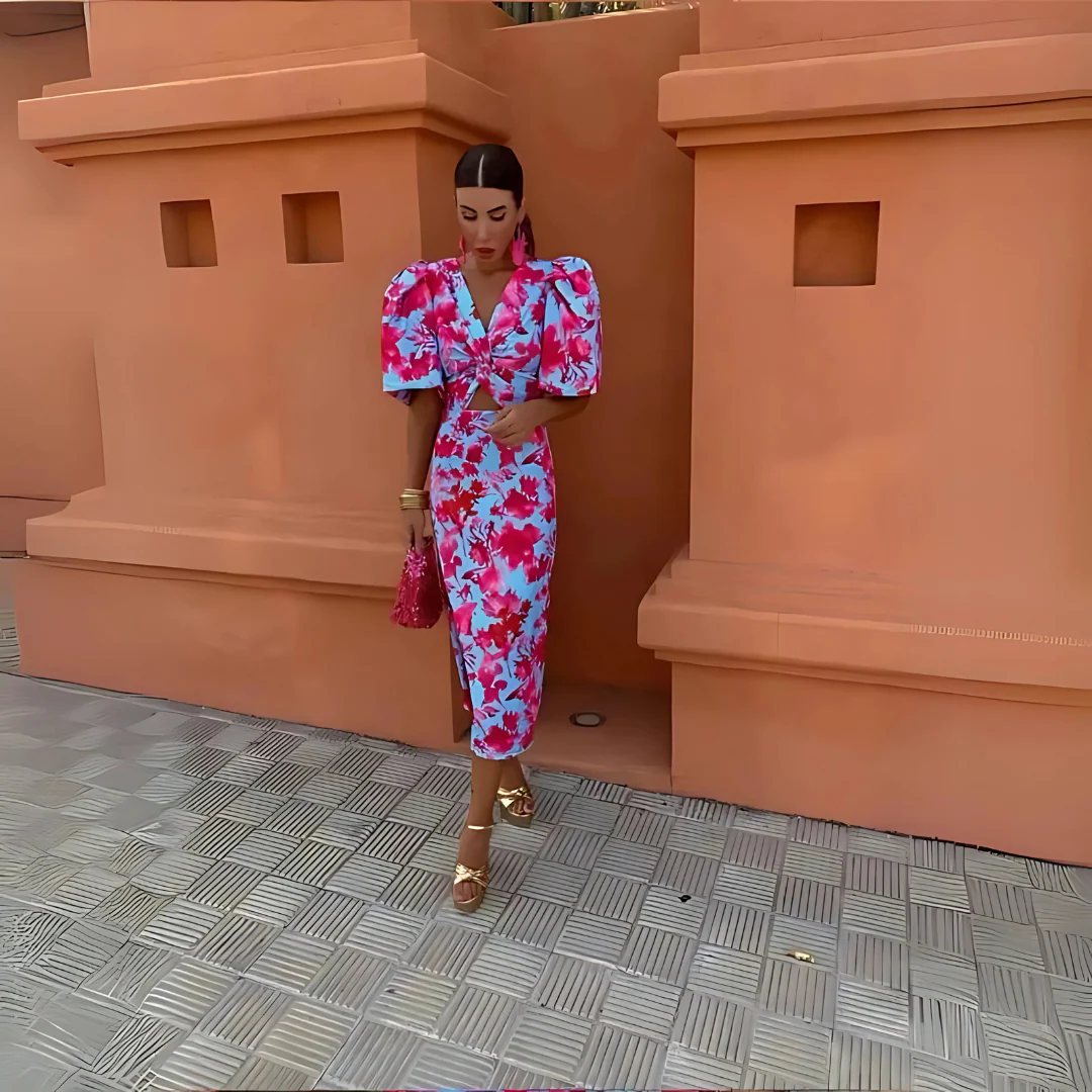Robe d'été fluide et colorée femme - Image 3