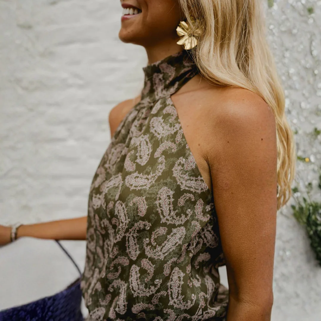 Robe fluide bohème à motifs - Image 3