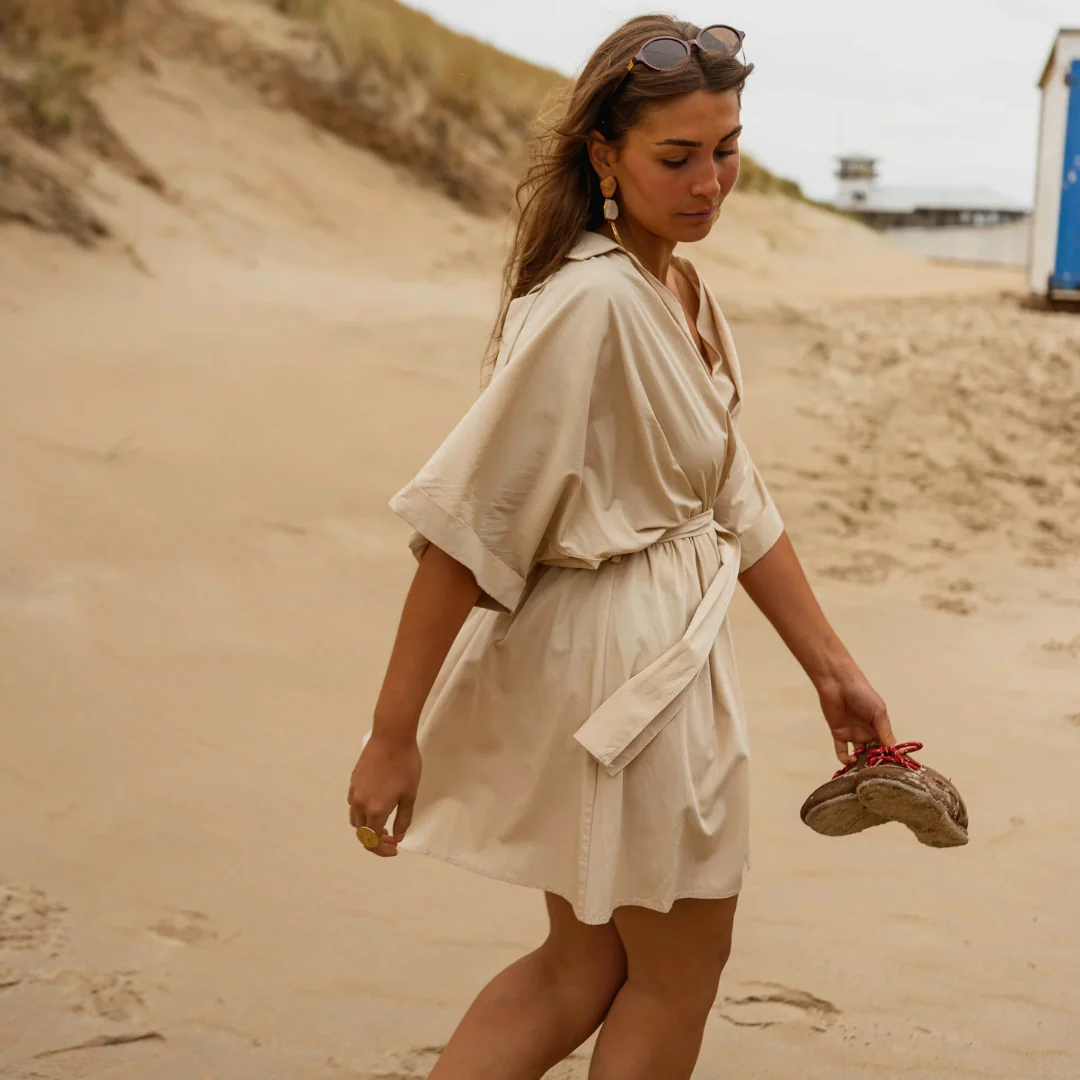 Robe Fluide Élégante Femme avec Ceinture Ajustable - Image 4