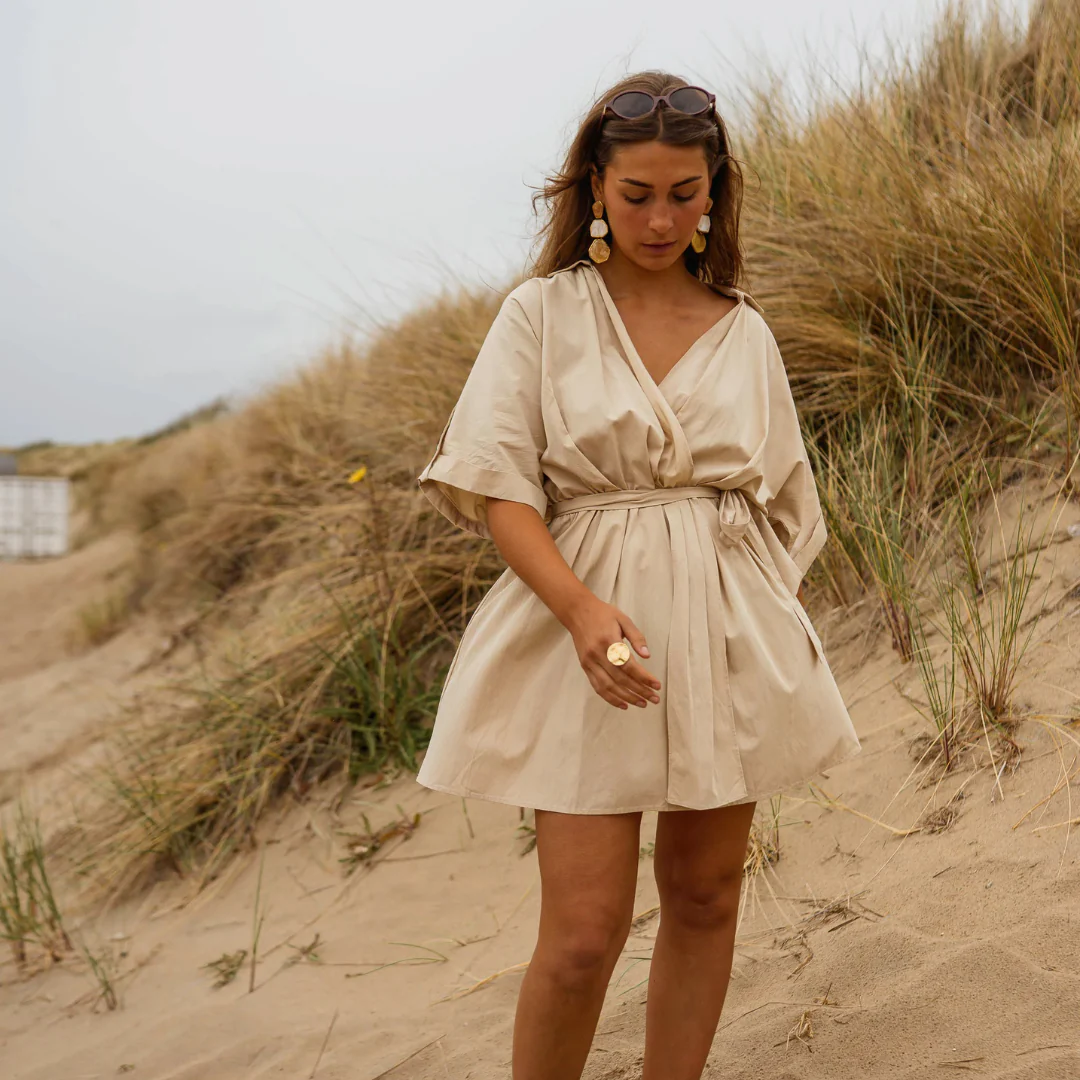 Robe Fluide Élégante Femme avec Ceinture Ajustable - Image 7