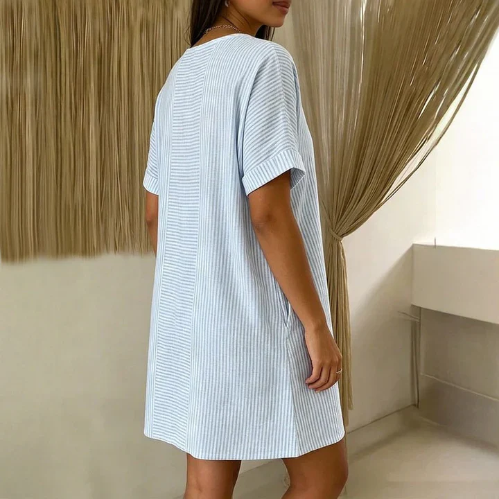 Robe Fluide Rayée Femme - Image 2