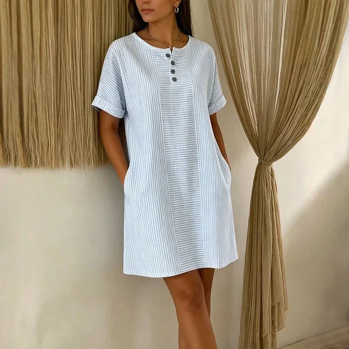 Robe Fluide Rayée Femme - Image 3