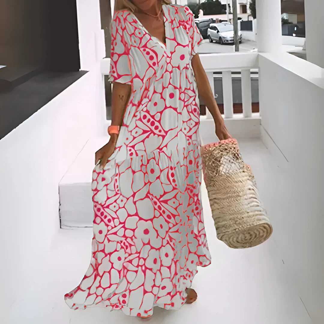 Robe longue fluide imprimée – coupe ample et estivale - Image 7