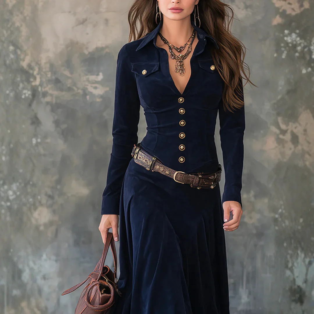 Robe longue en suédine - Image 2