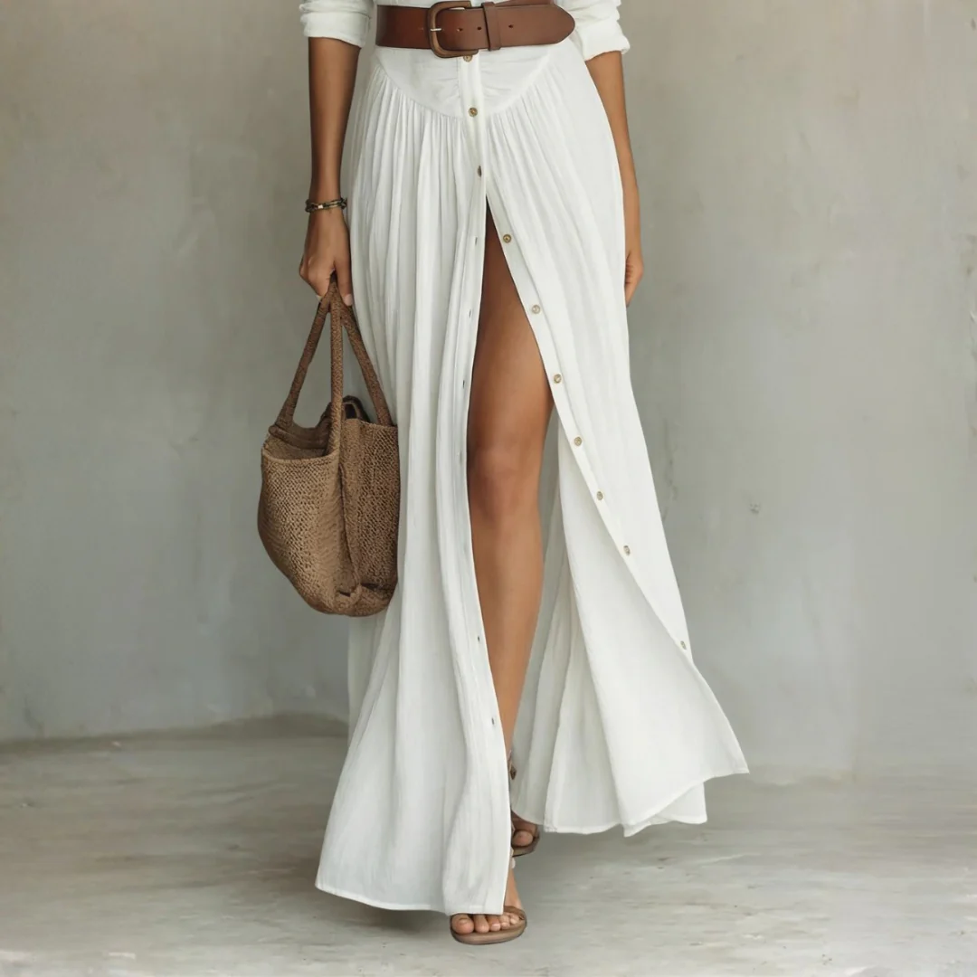 Robe Maxi Élégante à Col Revers - Image 2