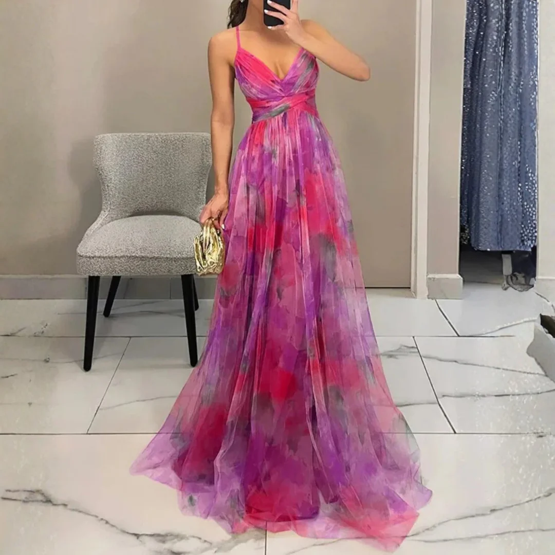 Robe Maxi Élégante Imprimé Floral - Image 4