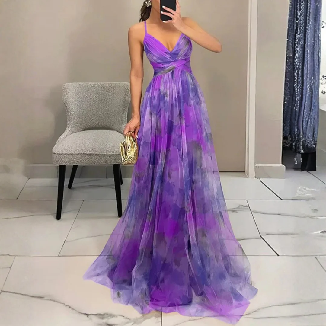Robe Maxi Élégante Imprimé Floral - Image 5