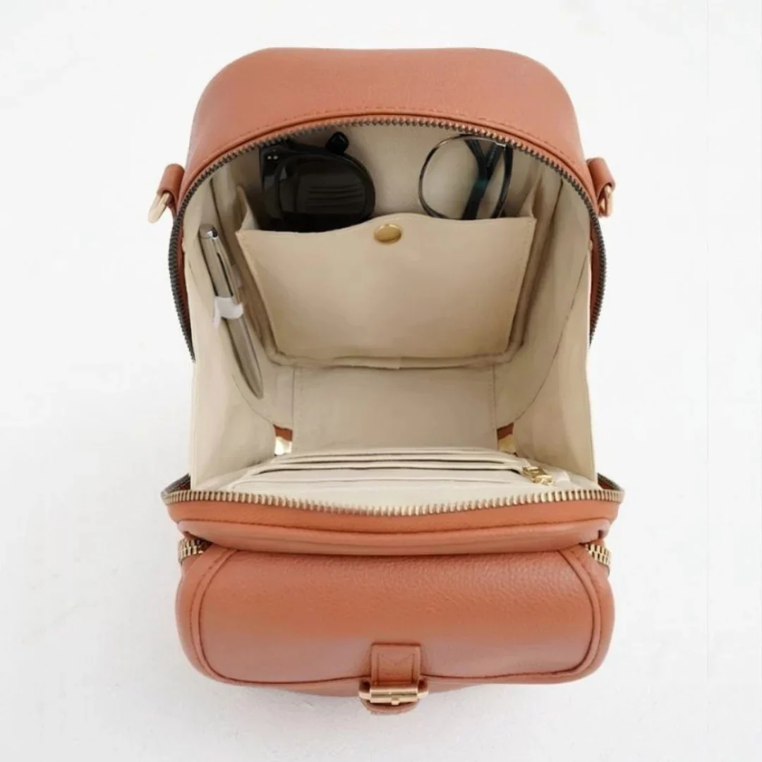 Sac bandoulière spacieux cuir vegan multifonction - Image 14