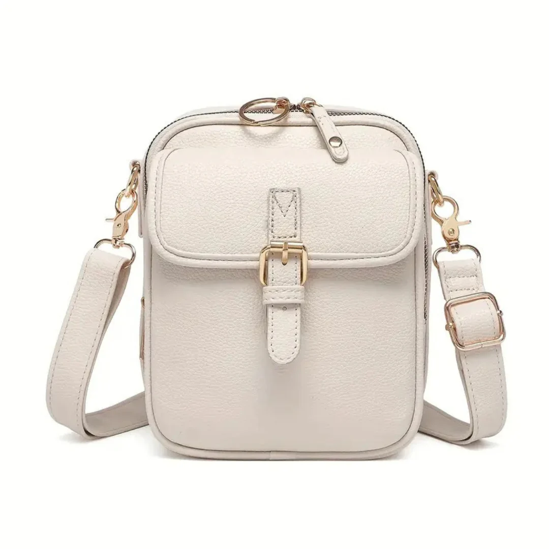 Sac bandoulière spacieux cuir vegan multifonction - Image 4