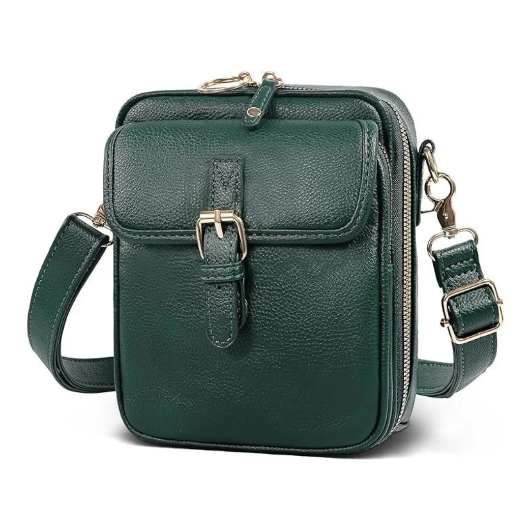 Sac bandoulière spacieux cuir vegan multifonction - Image 7