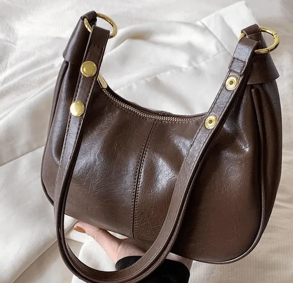 Sac cabas vegan élégant avec anneaux dorés - Image 3