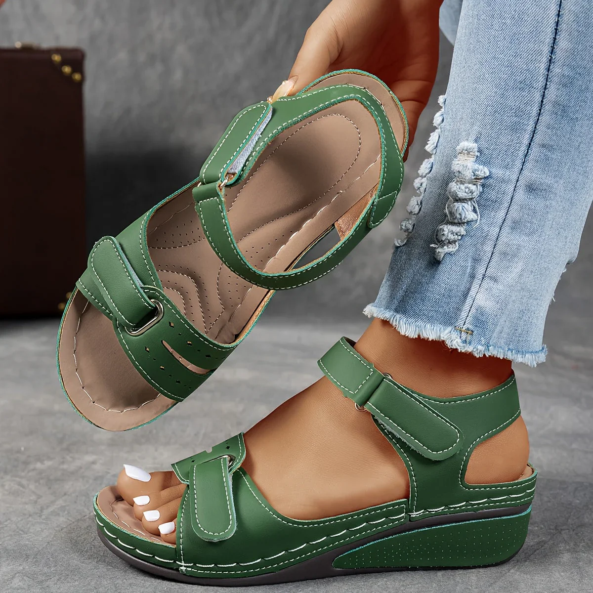 Sandales Confort Compensées Ergonomiques Femme - Image 3