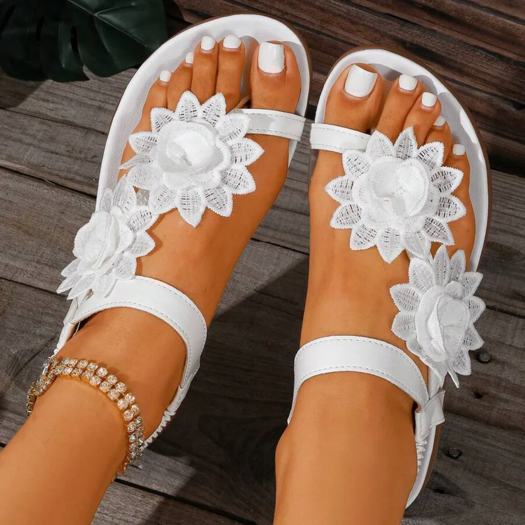 Sandales fleuries confortables pour femme - Image 4