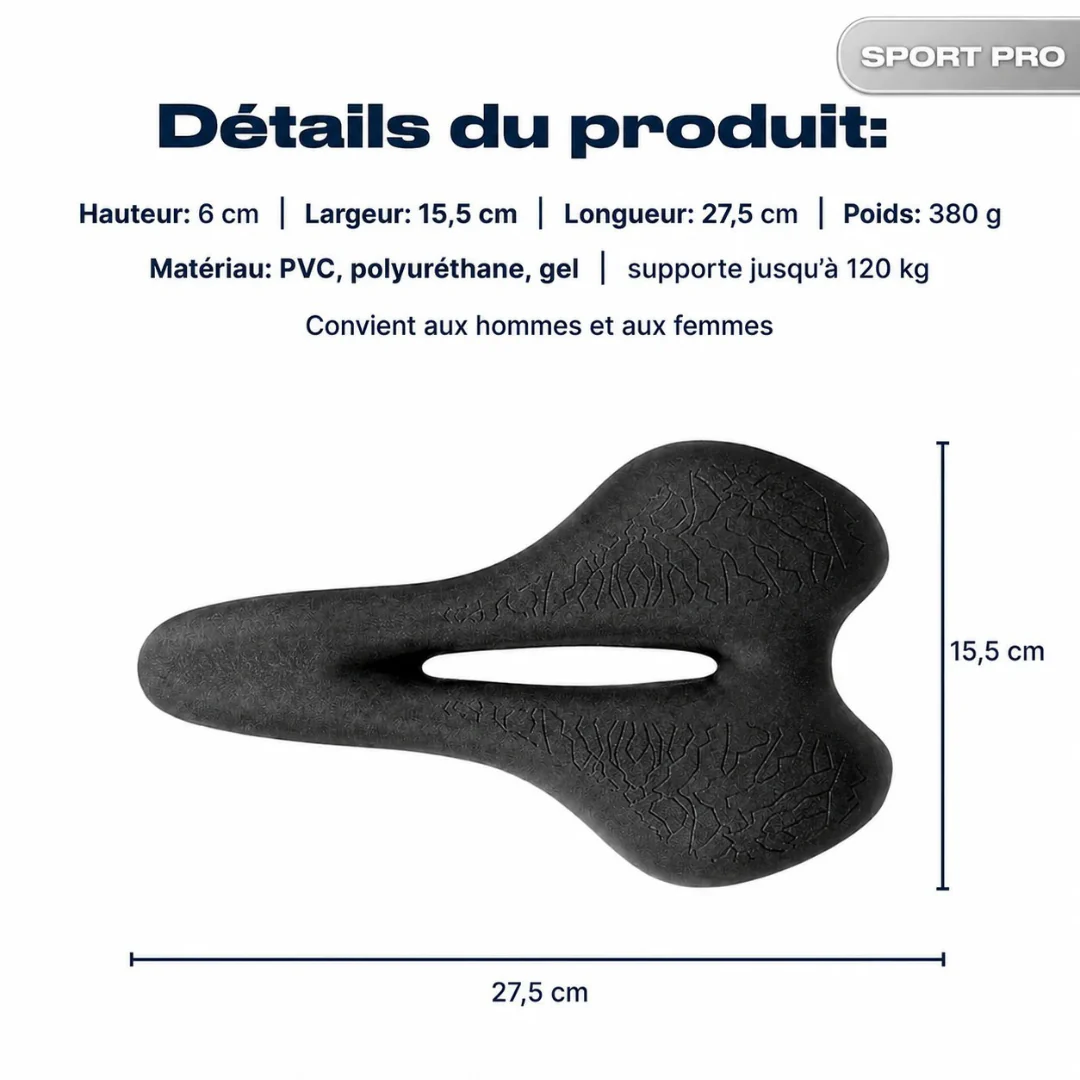 Selle de vélo ergonomique confort longue distance - Image 10