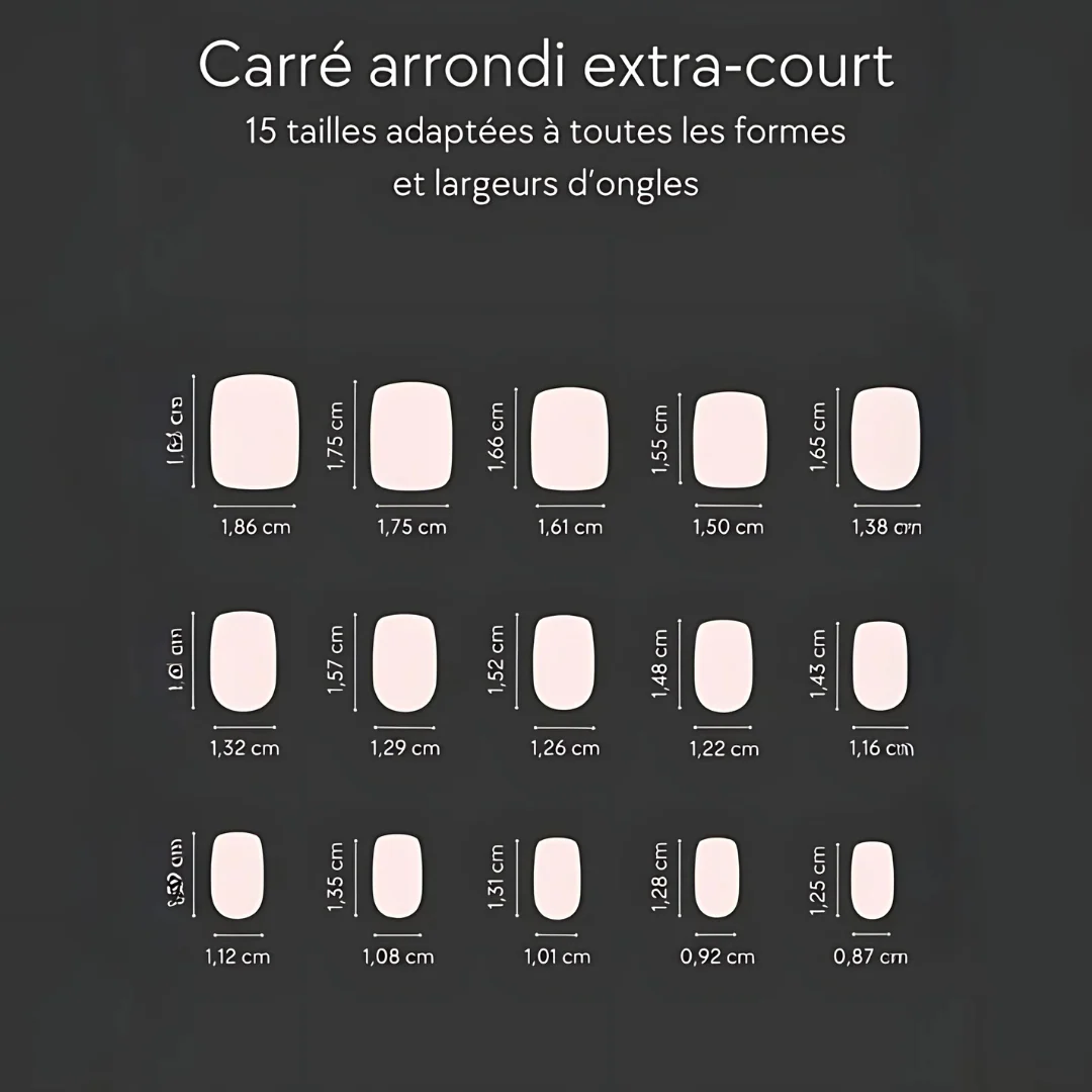 Set Ongles Blancs Extra Courts - Finition Naturelle - Image 11