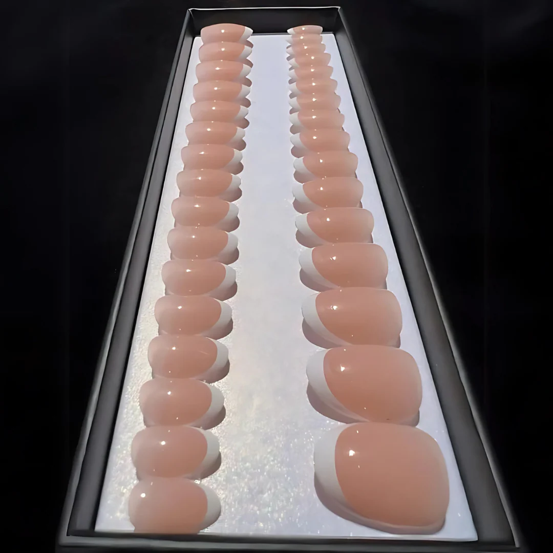 Set Ongles Blancs Extra Courts - Finition Naturelle - Image 6