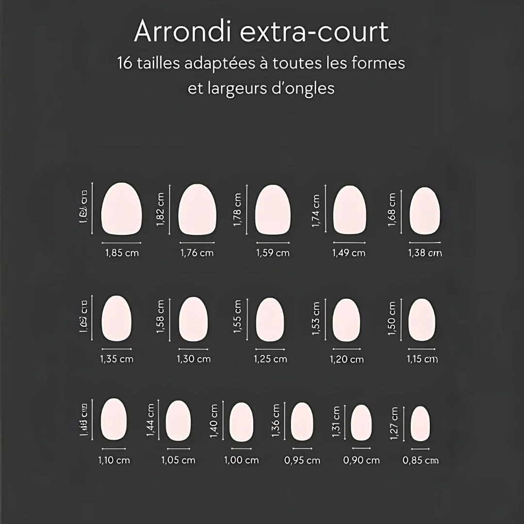 Set Ongles Blancs Extra Courts - Finition Naturelle - Image 7
