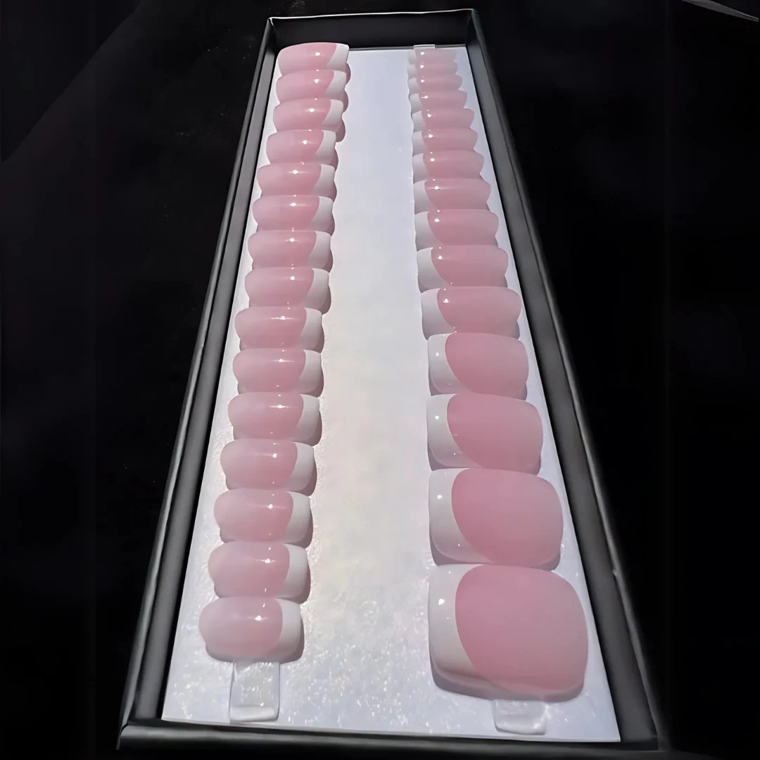 Set Ongles Blancs Extra Courts - Finition Naturelle - Image 9