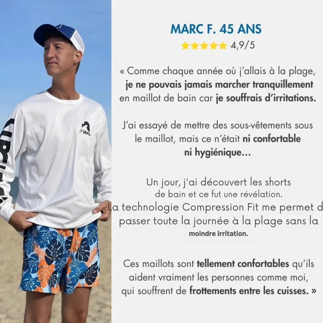 Short de bain homme en matière séchage rapide - Image 3