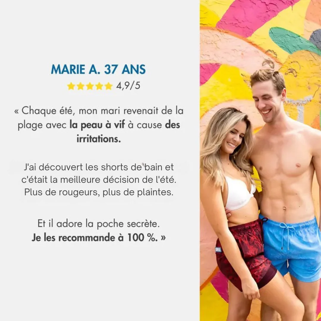 Short de bain homme en matière séchage rapide - Image 4