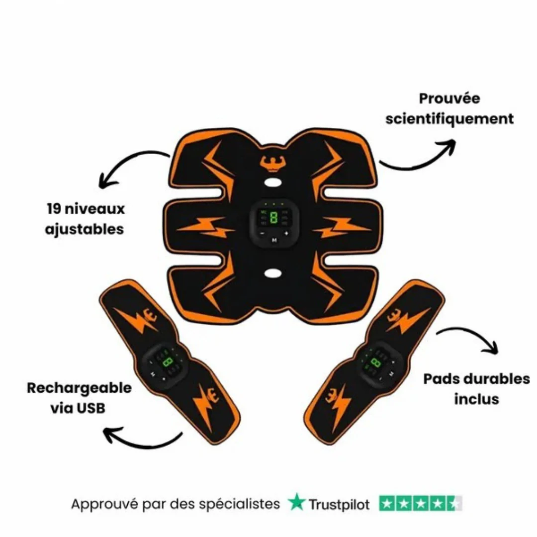Stimulateur EMS pour le ventre, les bras et les jambes
