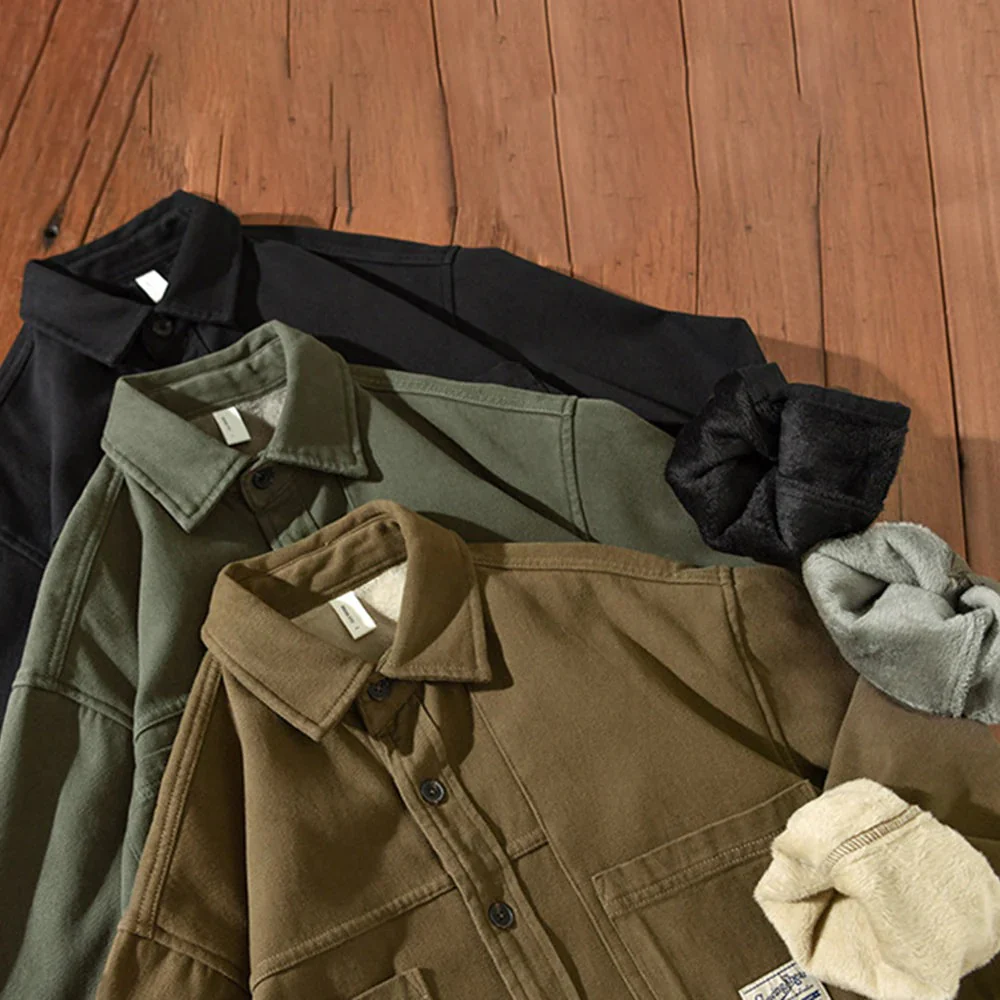 Chemise sur-chemise chaude cargo pour homme - Image 8