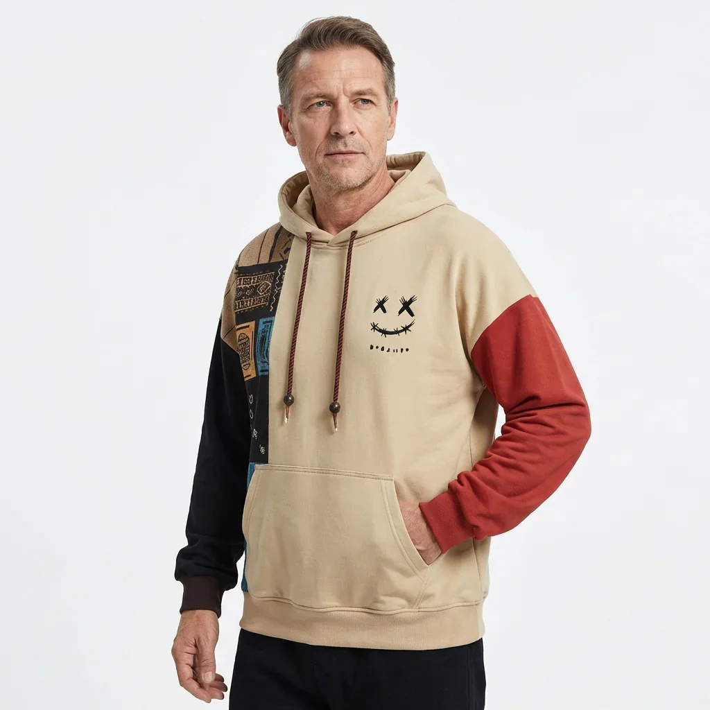 Sweat à capuche contrasté pour homme - Image 2